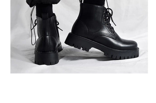 Botas Negras de Cuero para Hombre con Cierre Lateral y Plataforma Elevada - Image 13