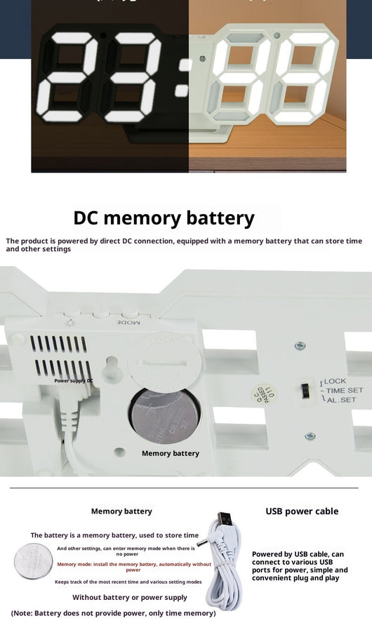 Reloj de Pared LED Luminiscente con Diseño Moderno para Sala y Dormitorio - Image 10