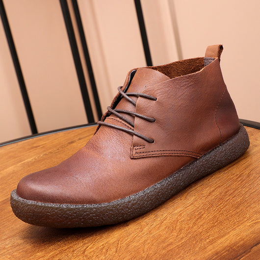 Botas Martin de Cuero Vintage Desgastado con Suela de Goma - Image 5
