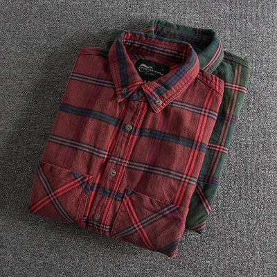 Camisa Casual de Cuadros Slim Fit para Hombre - Image 9