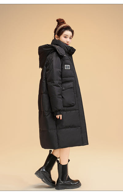 Chaqueta Acolchada Coreana de Algodón con Capucha - Largo Medio - Image 19