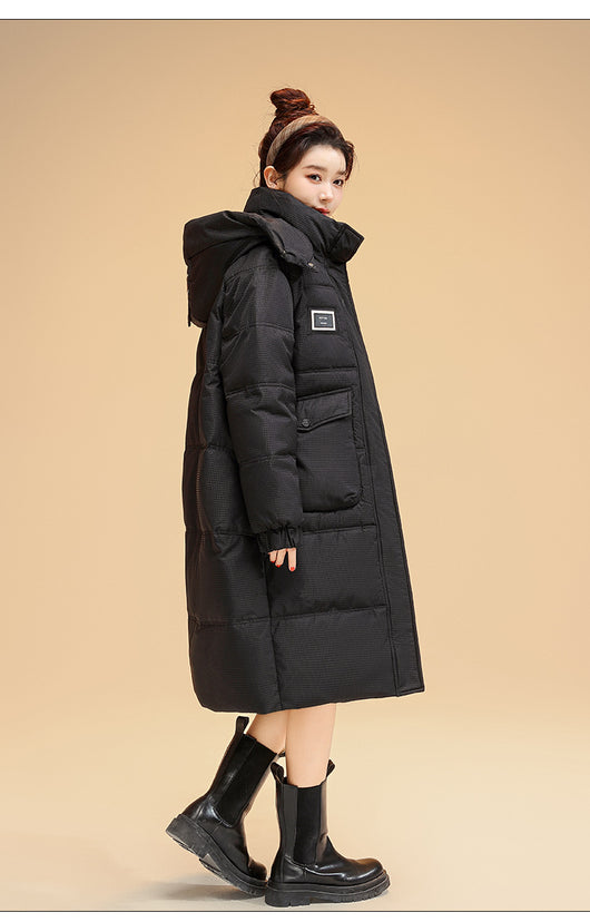 Chaqueta Acolchada Coreana de Algodón con Capucha - Largo Medio - Image 19