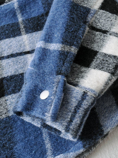 Chaqueta Camisa Cuadros Suelta Estilo Europeo y Americano para Mujer - Image 12