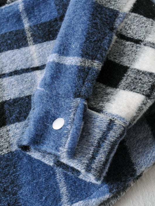 Chaqueta Camisa Cuadros Suelta Estilo Europeo y Americano para Mujer - Image 12