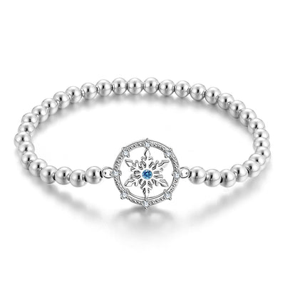 Pulsera Flor de Nieve Plata 925 - Regalo Navideño Versátil para Mujer - Image 4