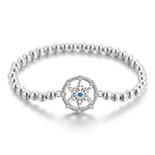 Pulsera Flor de Nieve Plata 925 - Regalo Navideño Versátil para Mujer - Image 4