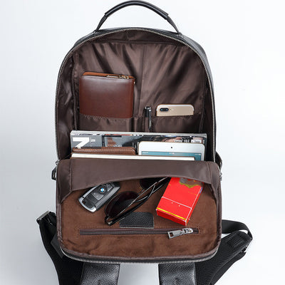 Mochila Ejecutiva de Cuero Genuino para Hombre con Compartimento para Laptop - Image 7