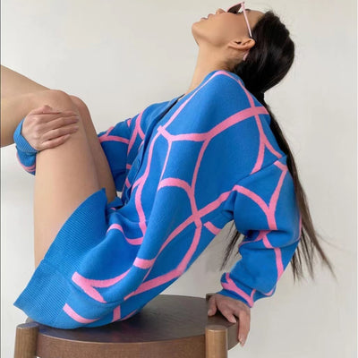 Cardigan Tejido Jacquard para Mujer - Suéter Elegante y Versátil - Image 7