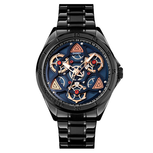 Reloj Mecánico de Pulsera de Acero con Engranajes Visibles - Image 9