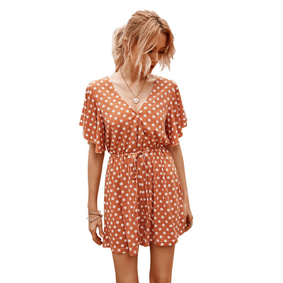 Jumpsuit Casual con Lunares en la Cintura - Image 11