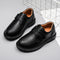 Zapatos Escolares Niño Cuero Negro Estilo Británico Premium
