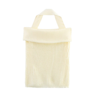 Top Tejido sin Espalda con Cuello Colgante - Colores Lisos Verano - Image 19