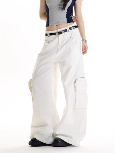 Pantalones Cargo Retro Americano Estilo Hot Girl con Múltiples Bolsillos - Image 9