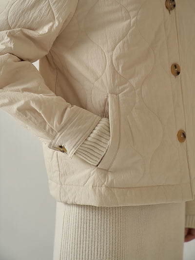 Chaqueta Corta de Algodón Acolchada Ligera para Mujer - Image 12
