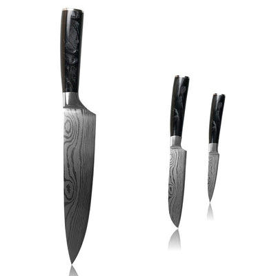 Cuchillo Desollador de Acero Inoxidable con Mango de Resina Negra - Image 16