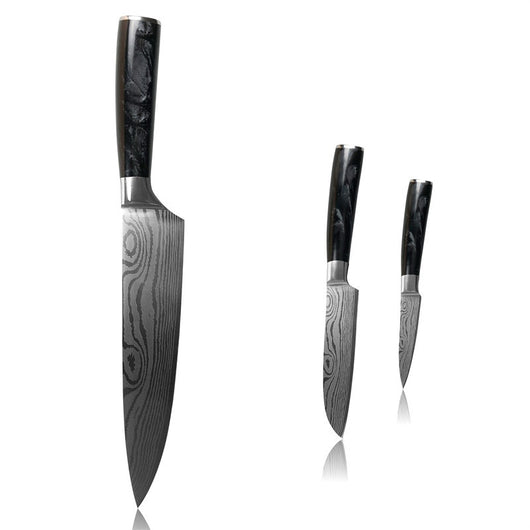 Cuchillo Desollador de Acero Inoxidable con Mango de Resina Negra - Image 16