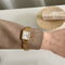 Reloj de Pulsera Mujer Acero Retro Esfera Pequeña Cuarzo Minimalista
