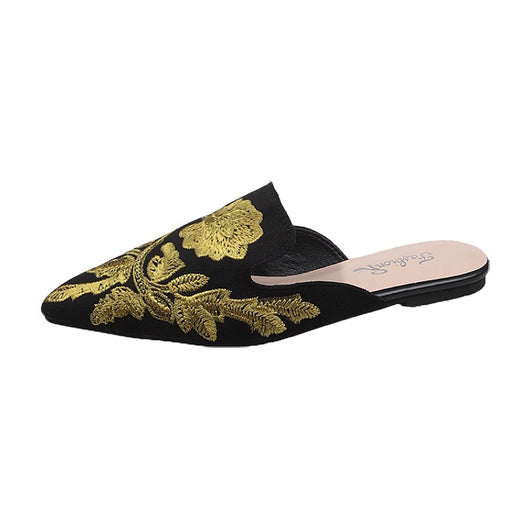 Pantuflas Bordadas Baotou Estilo Nacional para Mujer - Comodidad de Verano - Image 5