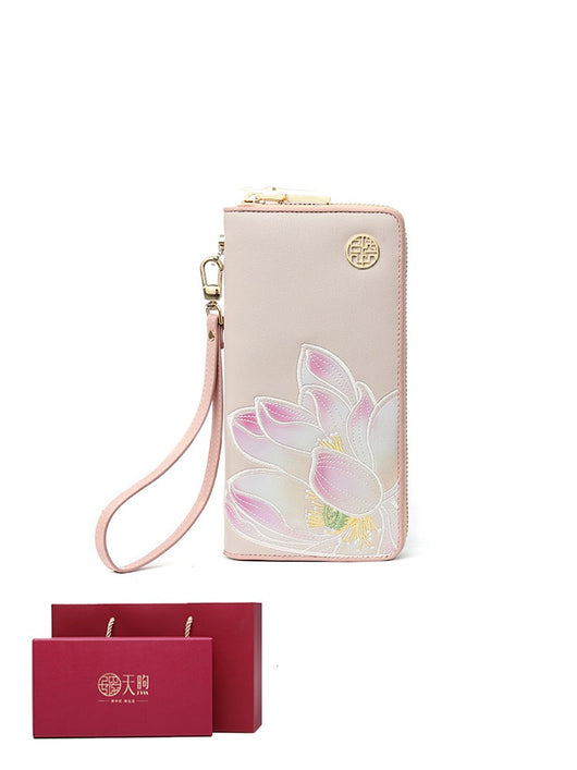 Billetera Étnica de Cuero con Estampado y Cierre para Mujer - Image 10