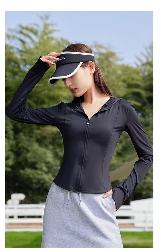 Chaqueta Yoga Ajustada UPF50 Protección Solar para Mujeres - Image 23
