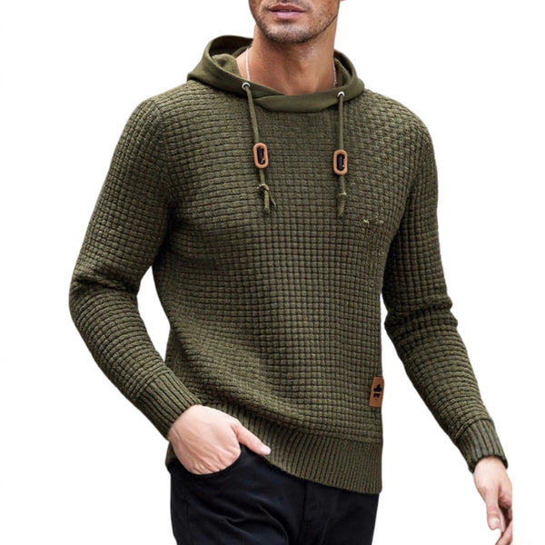 Sudadera con Capucha Tejida Casual para Hombre