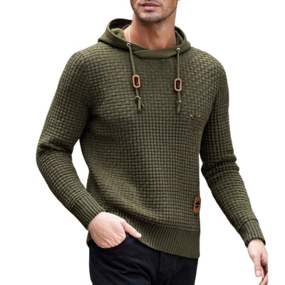 Sudadera con Capucha Tejida Casual para Hombre