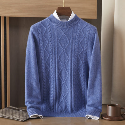 Suéter Tejido Diamante Semialto para Hombre - Elegancia Ejecutiva y Confort - Image 8