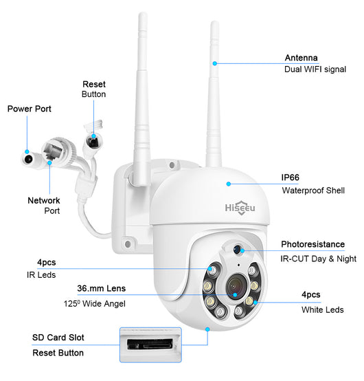 Sistema de Vigilancia Inalámbrico 360° 5MP con Visión Nocturna a Color Completo - Image 17