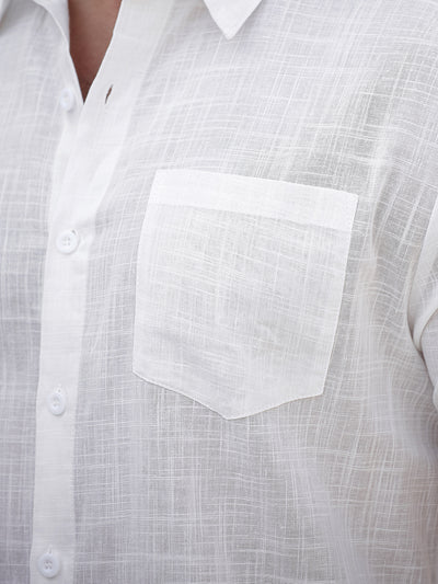 Camisa de Algodón Manga Corta para Hombre con Bolsillo - Image 13