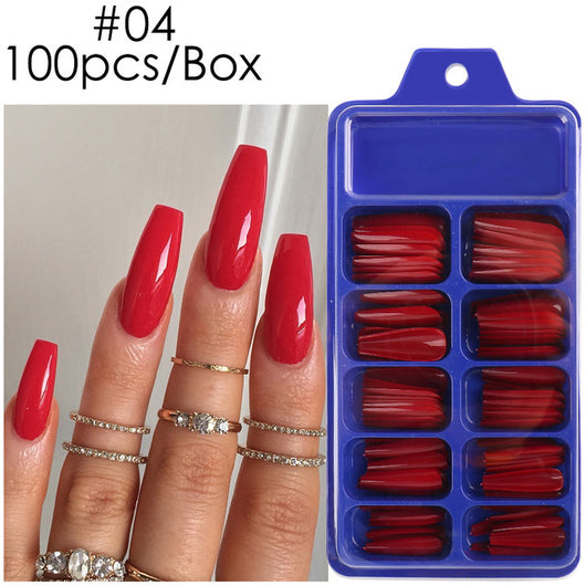 Uñas Postizas de Pasta Completa con Durabilidad Extendida - Acabado Ballet Azul - Image 23