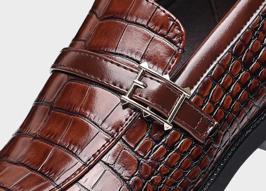 Zapatos de Cuero para Hombre con Patrón Cocodrilo - Estilo Ejecutivo - Image 11