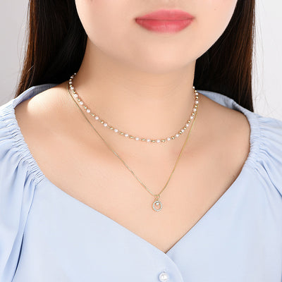 Collar Colgante Doble Perla Wind Ins para Mujer - Image 6
