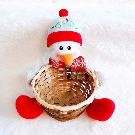 Canasta Decorativa Navideña Santa, Muñeco de Nieve y Reno - Image 12