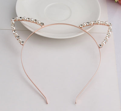 Diadema de Orejas de Gato con Perlas y Diamantes - Image 14