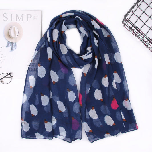 Pañuelo Parisino con Estampado de Erizos