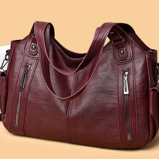Bolsa de Hombro Texturizada Minimalista de Gran Capacidad para Mujer - Image 3
