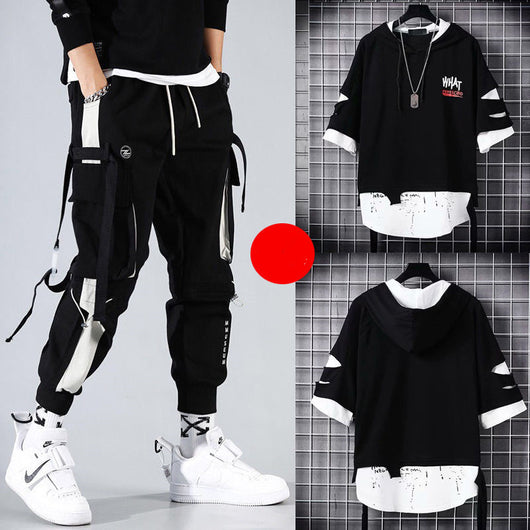 Conjunto Deportivo Hip-hop para Hombre con Capucha - Overol Holgado de Dos Piezas - Image 12