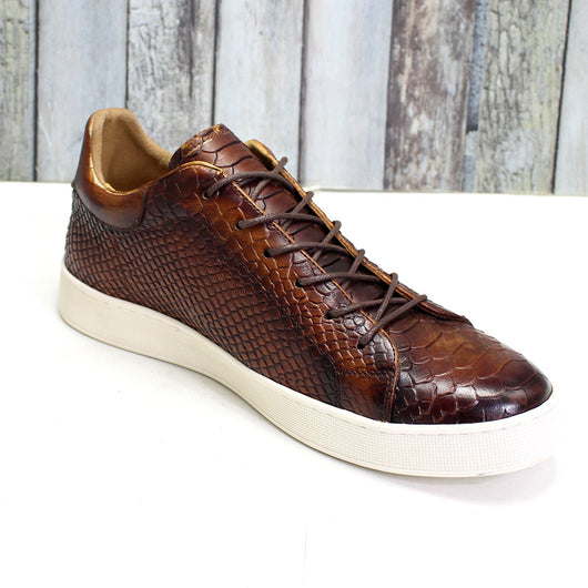 Zapatos Casuales de Cuero con Grabado en Relieve para Hombre - Image 23