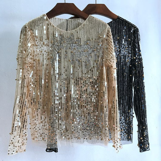 Blusa Elegante con Lentejuelas para Mujer - Image 18