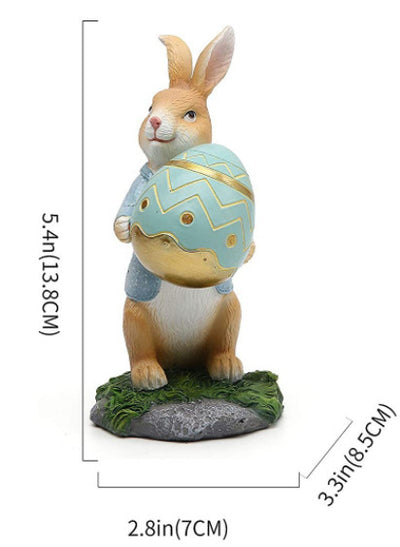Adornos de Conejo, Huevos y Ramas de Zanahoria - Decoración Artesanal - Image 2