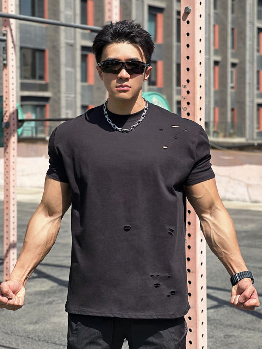 Camiseta Deportiva Suelta de Algodón para Hombre - Image 27