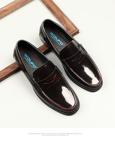Mocasines de Cuero Charolado Coreano Punta Redonda para Commuter - Image 2