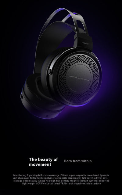Auriculares Gaming HiFi de Bobina Móvil Cerrados con Cable - Image 8