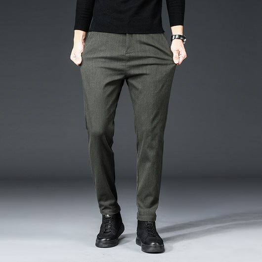 Pantalones Casuales Slim Straight para Hombre - Otoño e Invierno - Image 11