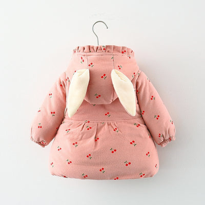 Abrigo de Algodón Niña con Forro Polar Estampado Frutas y Bolsa Incluida - Image 16
