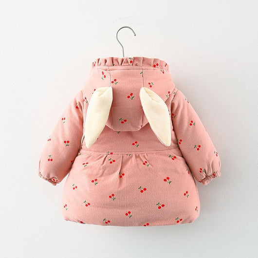 Abrigo de Algodón Niña con Forro Polar Estampado Frutas y Bolsa Incluida - Image 16