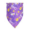 Bufanda Morada De Calavera Y Calabaza Para Mascota 20 A 46 Cm