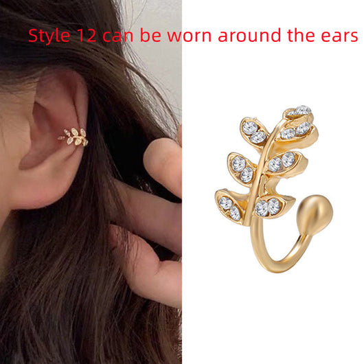Aretes de Diamante Brillante con Clip Mariposa 2 en 1 - Image 36