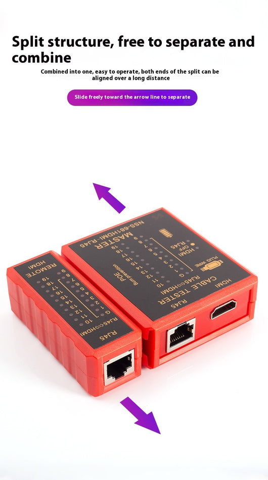 Probador de Cable de Red POE con Protección Contra Quemaduras y Pantalla HD - Image 8