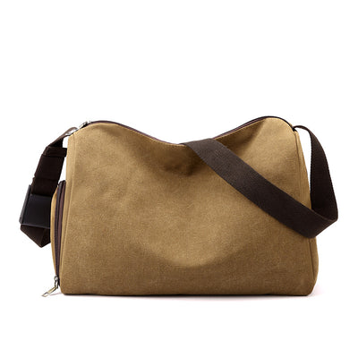 Bolsa Deportiva Retro Canvas de Gran Capacidad con Correa Cruzada - Image 9